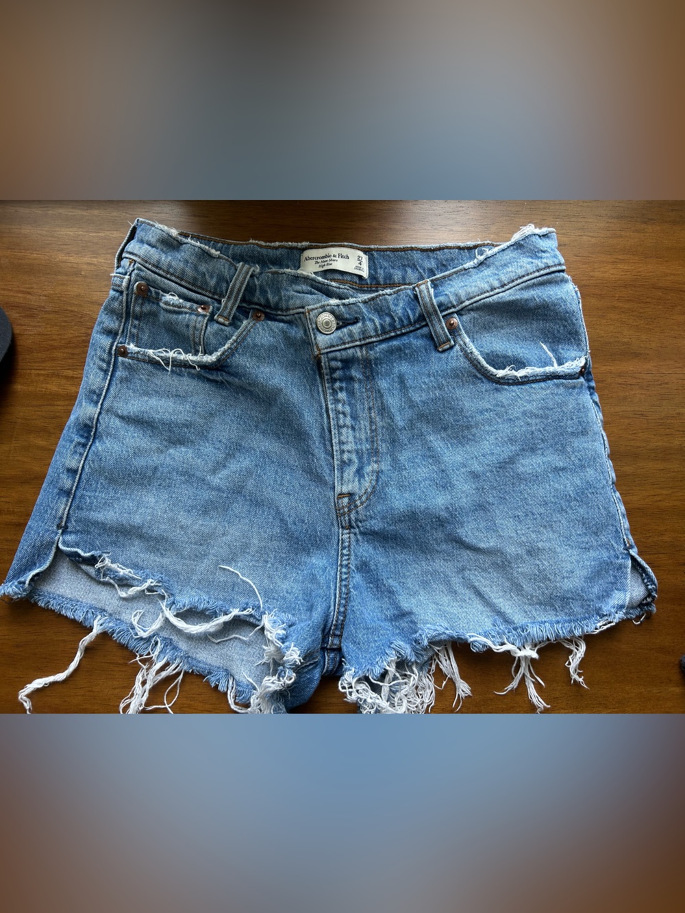 Abercrombie & Fitch Cross Waist Jean Shorts